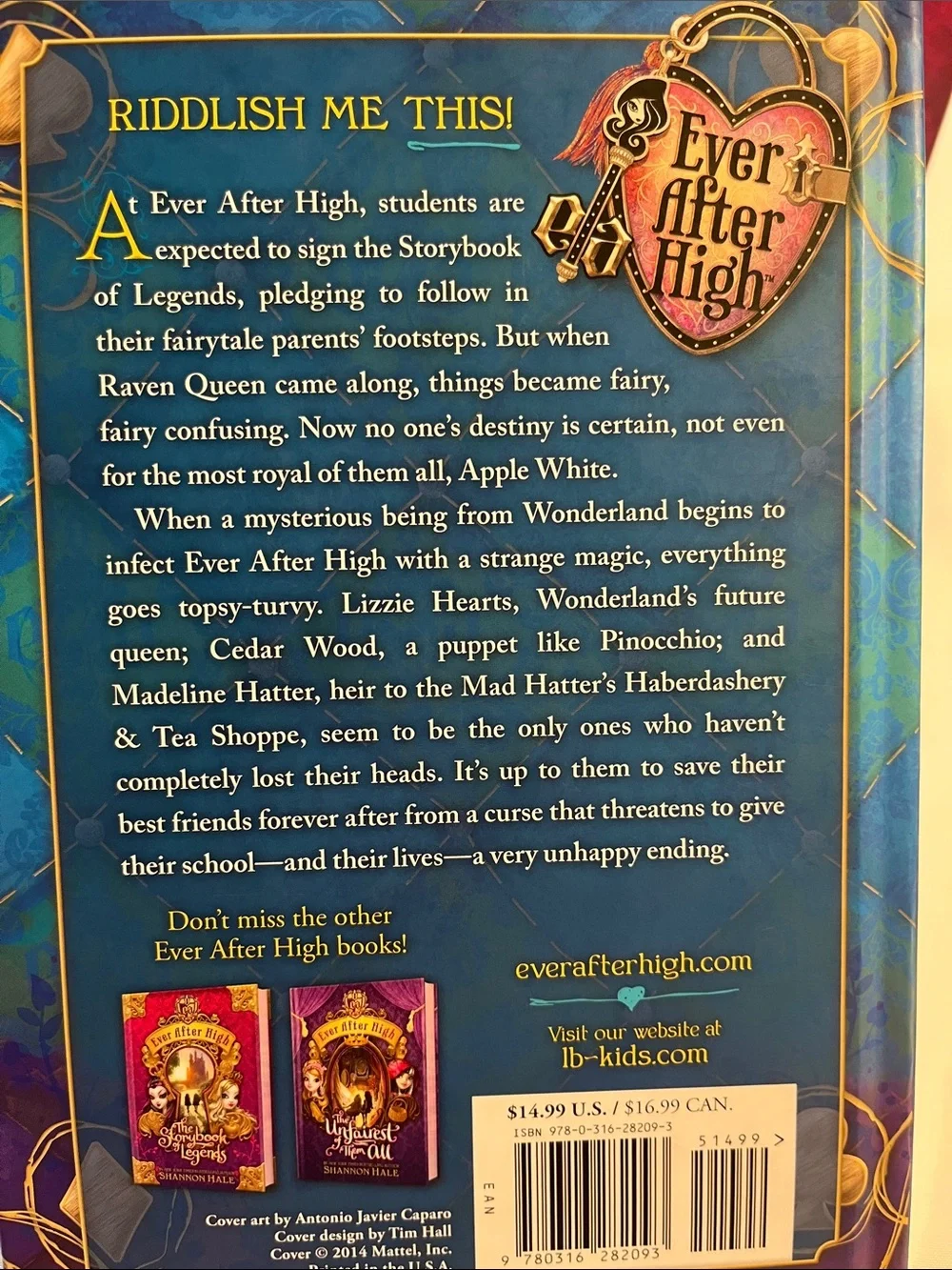 Ever After High A Wonderlandiful World Hardcover Book - Blue‎